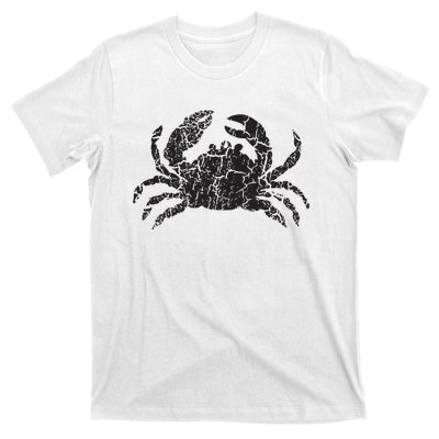 Crab Distressed Print Vintage Crab T-Shirt