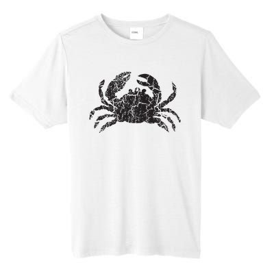 Crab Distressed Print Vintage Crab Tall Fusion ChromaSoft Performance T-Shirt