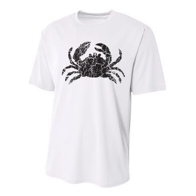 Crab Distressed Print Vintage Crab Performance Sprint T-Shirt