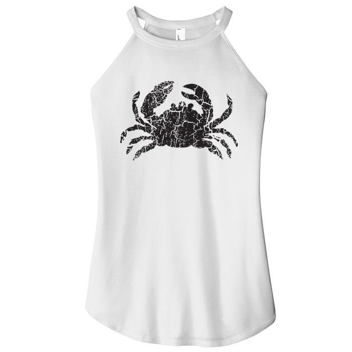 Crab Distressed Print Vintage Crab Women's Perfect Tri Rocker Tank