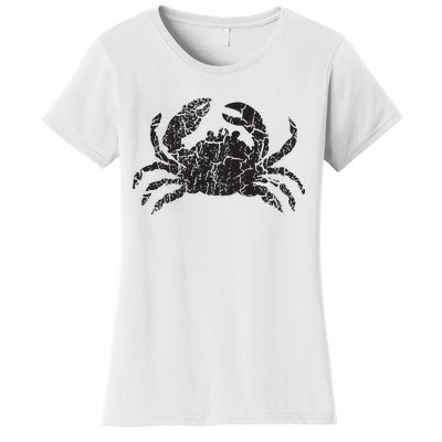 Crab Distressed Print Vintage Crab Women's T-Shirt