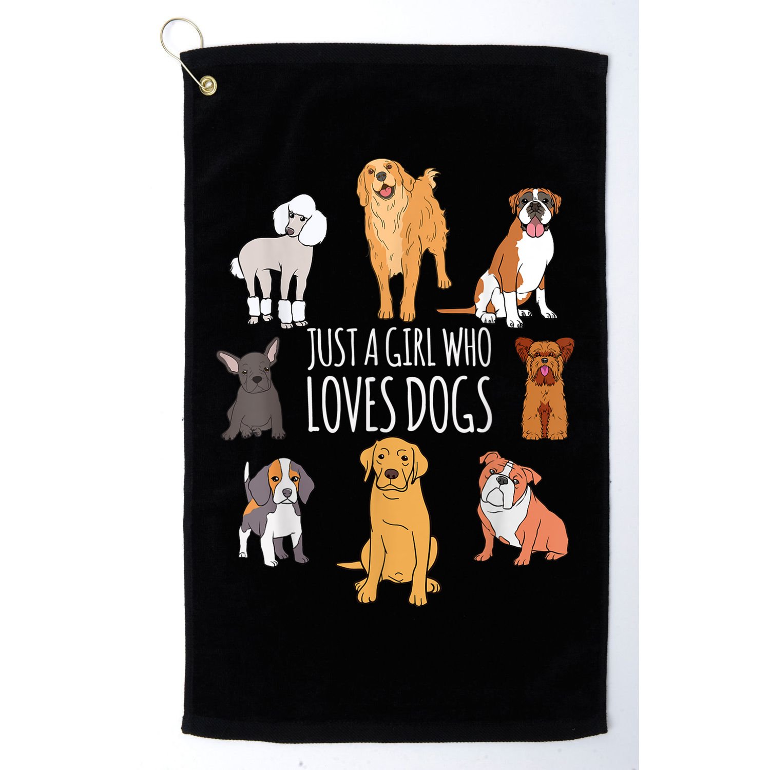 Cute Dog & Puppy Lover Gift | Fun Just A Girl Who Loves Dogs Golf Towel