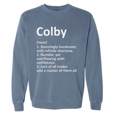 COLBY Definition Personalized Name Funny Birthday Gift Idea Garment-Dyed Sweatshirt