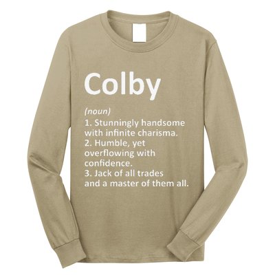 COLBY Definition Personalized Name Funny Birthday Gift Idea Long Sleeve Shirt