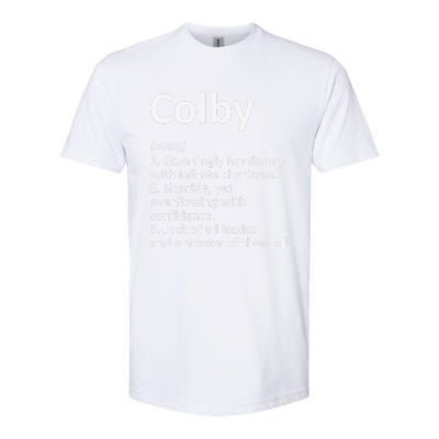 COLBY Definition Personalized Name Funny Birthday Gift Idea Softstyle® CVC T-Shirt