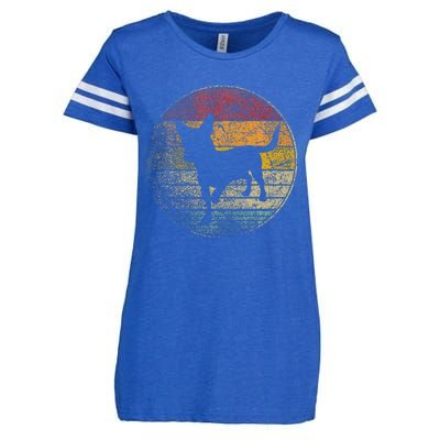 Chiweenie Dog Puppy Pet Gift Retro Style Vintage 80s Enza Ladies Jersey Football T-Shirt