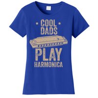 Cool Dads Play Harmonica Harmonica Gift Musician Blues Gift Women's T-Shirt