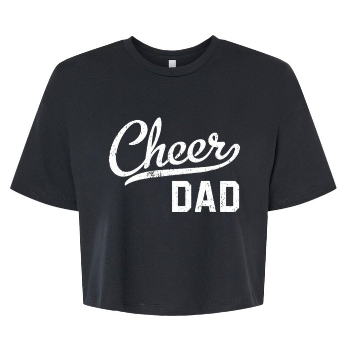 Cheer Dad Proud Cheerleading Dad Gift Bella+Canvas Jersey Crop Tee