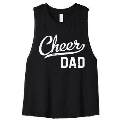 Cheer Dad Proud Cheerleading Dad Gift Women's Racerback Cropped Tank