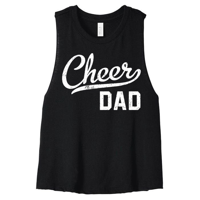 Cheer Dad Proud Cheerleading Dad Gift Women's Racerback Cropped Tank