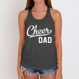 Cheer Dad Proud Cheerleading Dad Gift Women's Knotted Racerback Tank