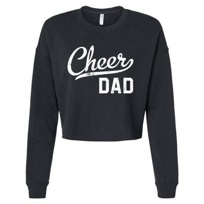 Cheer Dad Proud Cheerleading Dad Gift Cropped Pullover Crew