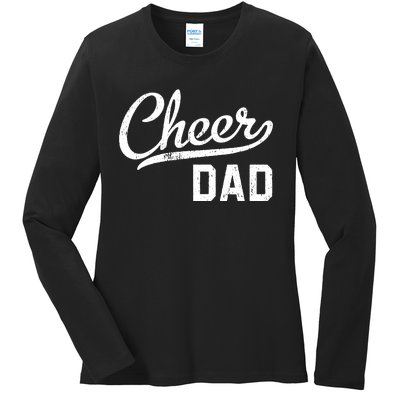 Cheer Dad Proud Cheerleading Dad Gift Ladies Long Sleeve Shirt