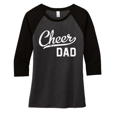 Cheer Dad Proud Cheerleading Dad Gift Women's Tri-Blend 3/4-Sleeve Raglan Shirt