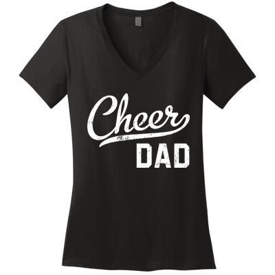 Cheer Dad Proud Cheerleading Dad Gift Women's V-Neck T-Shirt