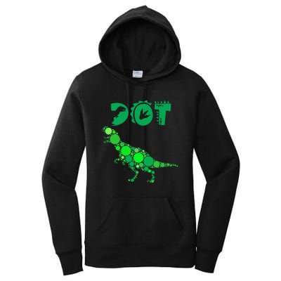 Cute Dinosaur Polka Dots Women's Pullover Hoodie