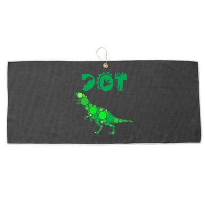 Cute Dinosaur Polka Dots Large Microfiber Waffle Golf Towel