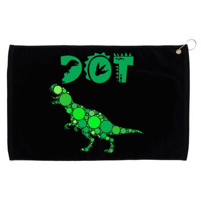 Cute Dinosaur Polka Dots Grommeted Golf Towel