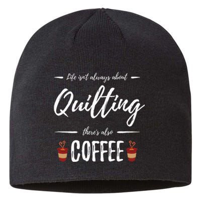 Coffee Drinker Quilting Funny Quilt Maker Gift Idea Sustainable Beanie