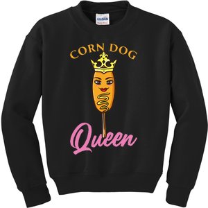 Corn Dog Queen Corn Dog Lover Kids Sweatshirt