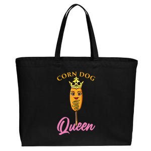 Corn Dog Queen Corn Dog Lover Cotton Canvas Jumbo Tote