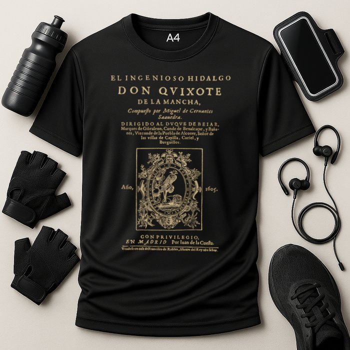 Cervantes Don Quijote De La Mancha. Dark Clothes Version T-Shirt Cooling Performance Crew T-Shirt
