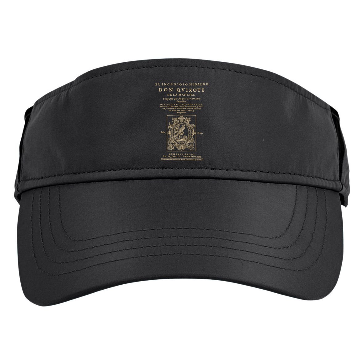 Cervantes Don Quijote De La Mancha. Dark Clothes Version T-Shirt Adult Drive Performance Visor