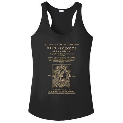Cervantes Don Quijote De La Mancha. Dark Clothes Version T-Shirt Ladies PosiCharge Competitor Racerback Tank