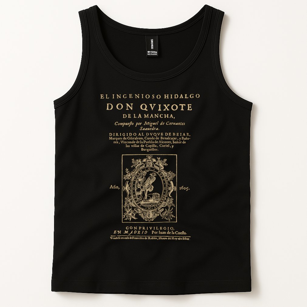 Cervantes Don Quijote De La Mancha. Dark Clothes Version T-Shirt Tank Top