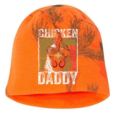 Chicken Daddy Rooster Farmer Funny Fathers Day Kati - Camo Knit Beanie