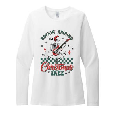 Christmas Dtf Rockin Around The Christmas Tree Dtf Transfer Ready To Press Womens CVC Long Sleeve Shirt