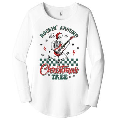 Christmas Dtf Rockin Around The Christmas Tree Dtf Transfer Ready To Press Women's Perfect Tri Tunic Long Sleeve Shirt