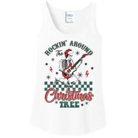 Christmas Dtf Rockin Around The Christmas Tree Dtf Transfer Ready To Press Ladies Essential Tank