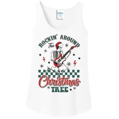 Christmas Dtf Rockin Around The Christmas Tree Dtf Transfer Ready To Press Ladies Essential Tank