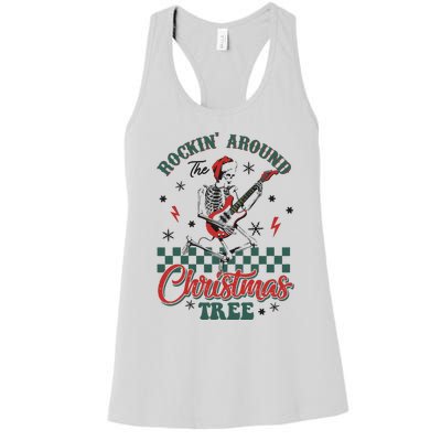 Christmas Dtf Rockin Around The Christmas Tree Dtf Transfer Ready To Press Women's Racerback Tank