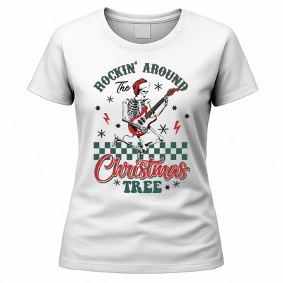 Christmas Dtf Rockin Around The Christmas Tree Dtf Transfer Ready To Press Women's T-Shirt