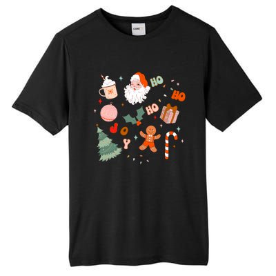 Christmas Doodle Retro Santa Holiday Season Tall Fusion ChromaSoft Performance T-Shirt