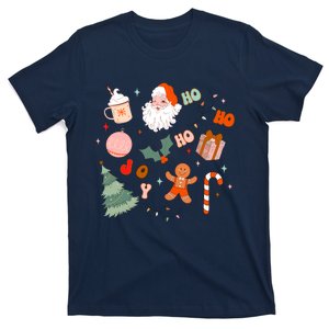 Christmas Doodle Retro Santa Holiday Season T-Shirt