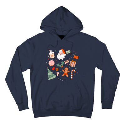 Christmas Doodle Retro Santa Holiday Season Tall Hoodie