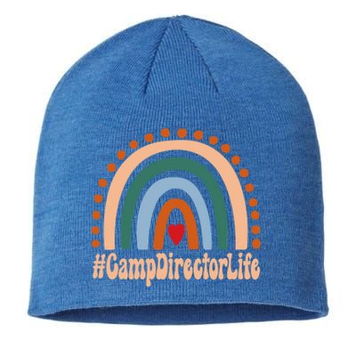 Camp Director Rainbow Appreciation Day Hello Back To School Great Gift Sustainable Beanie