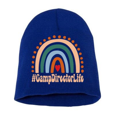 Camp Director Rainbow Appreciation Day Hello Back To School Great Gift Short Acrylic Beanie