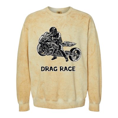 Cool Drag Race Motorcycle For Racing Lovers Colorblast Crewneck Sweatshirt