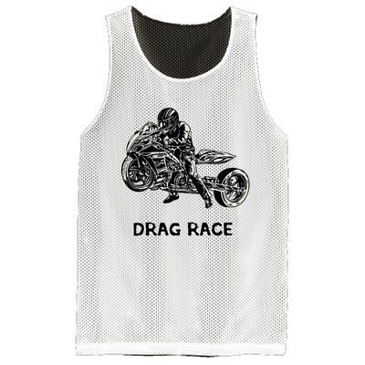 Cool Drag Race Motorcycle For Racing Lovers Mesh Reversible Basketball Jersey Tank