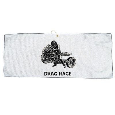 Cool Drag Race Motorcycle For Racing Lovers Large Microfiber Waffle Golf Towel