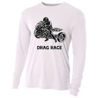 Cool Drag Race Motorcycle For Racing Lovers Cooling Performance Long Sleeve Crew