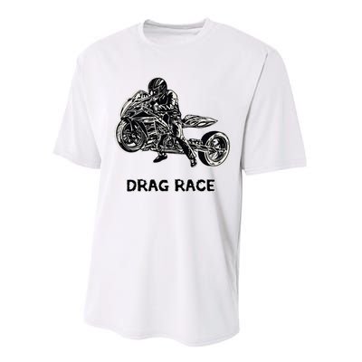 Cool Drag Race Motorcycle For Racing Lovers Performance Sprint T-Shirt