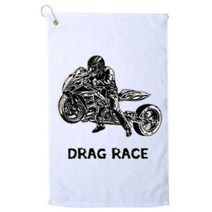 Cool Drag Race Motorcycle For Racing Lovers Platinum Collection Golf Towel