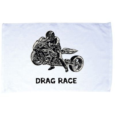 Cool Drag Race Motorcycle For Racing Lovers Microfiber Hand Towel