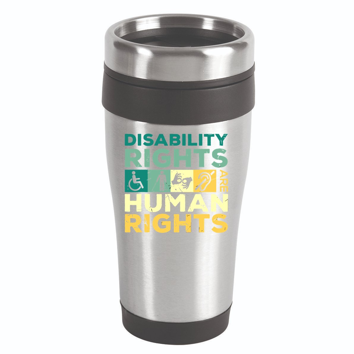 Cool Disability Rights Are Human Rights Support Caregivers 16oz Travel Tumbler