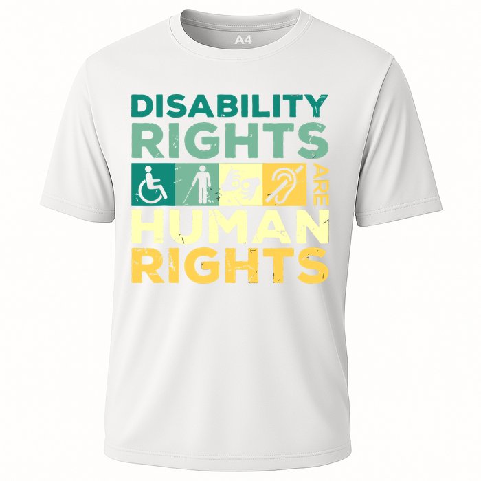 Cool Disability Rights Are Human Rights Support Caregivers Cooling Performance Crew T-Shirt